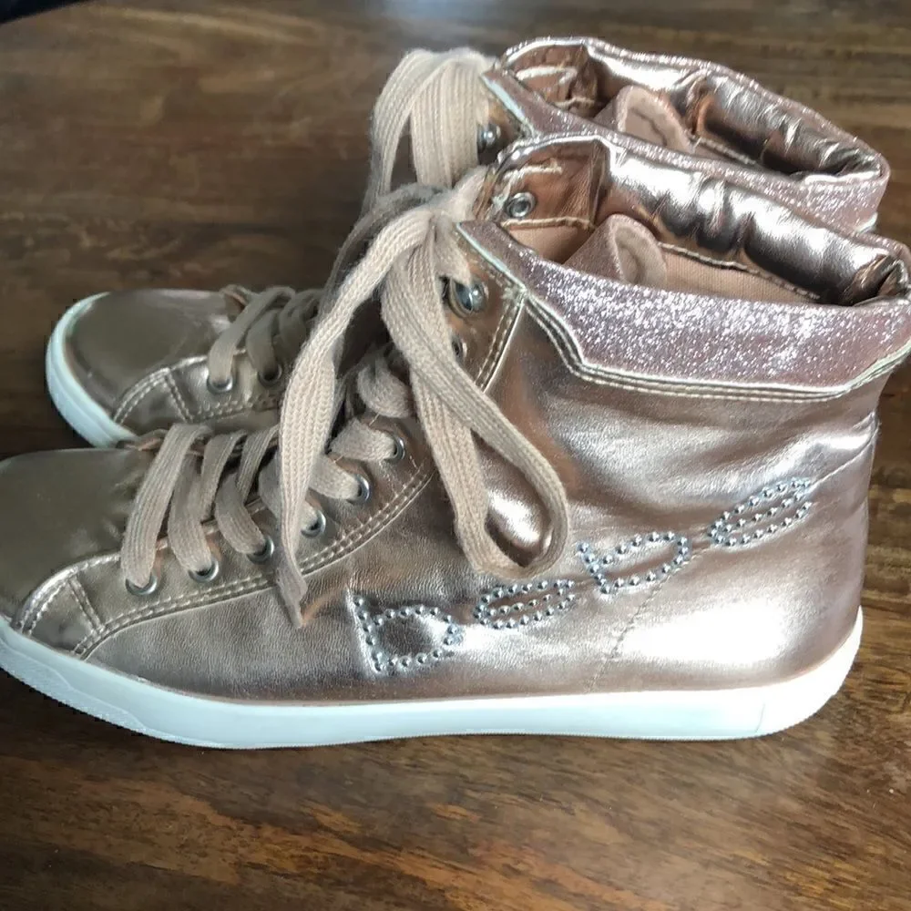 Bebe vintage glitter high tops size 9